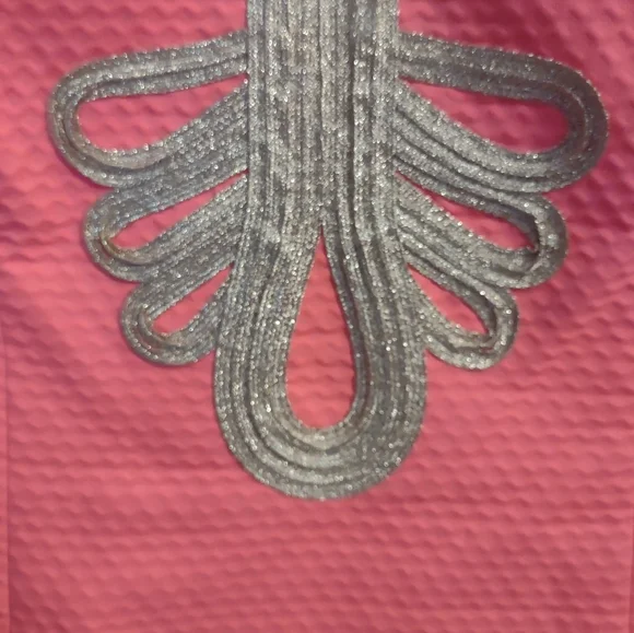 Lilly Pulitzer Janice Shift Dress Coral Reef Pink with Metallic Gold Embroidery. - Picture 10 of 13